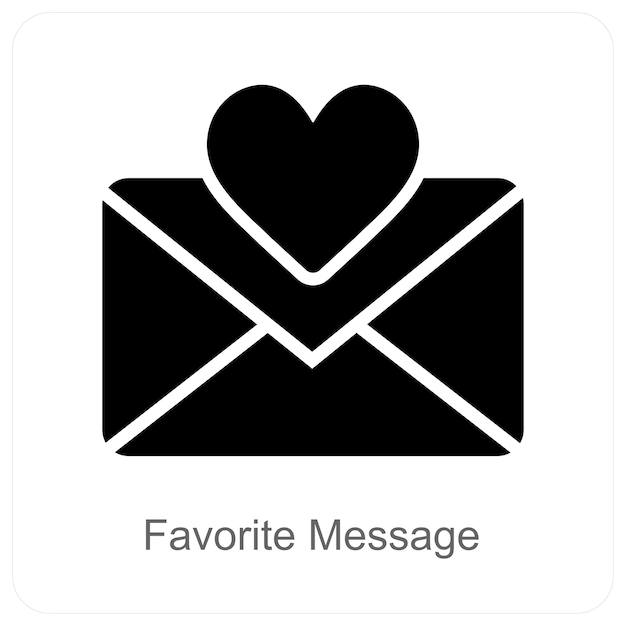 Mensaje favorito y concepto de icono de mensaje