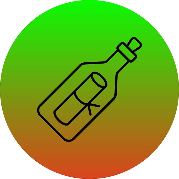 Mensaje en el icono de la botella