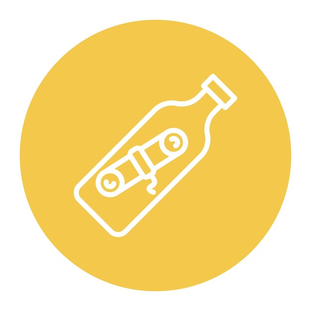 Mensaje en una imagen vectorial de icono de botella Se puede usar para App Dating