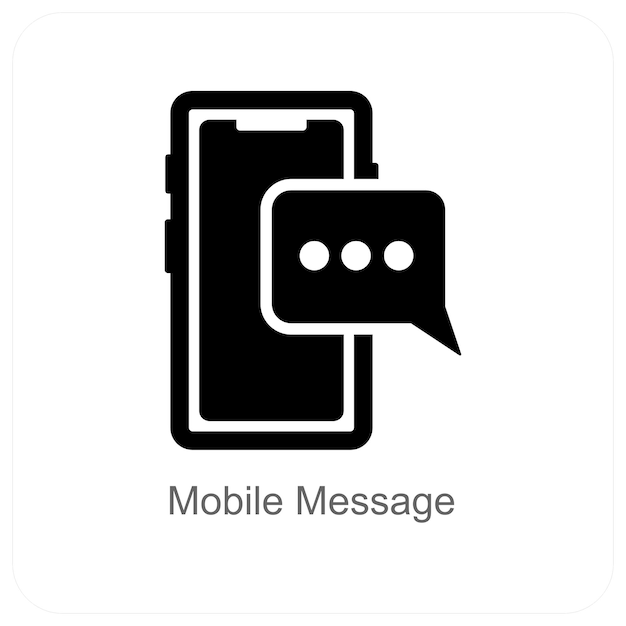 Mensaje móvil y concepto de icono de mensaje