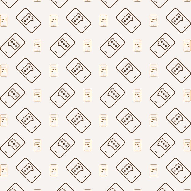 Mensaje móvil magnífico diseño multicolor de moda que repite el patrón de ilustración vectorial de fondo