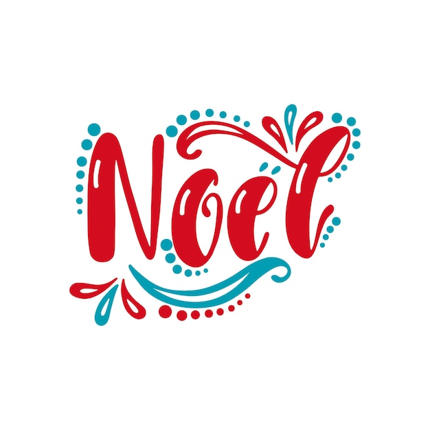 Mensaje navideño de tipografía Noel