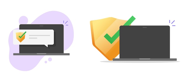 Mensaje de seguridad cibernética escudo de verificación web aviso de icono de verificación defensa de guardia de Internet en línea
