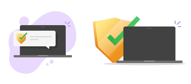 Vector mensaje de seguridad cibernética escudo de verificación web aviso de icono de verificación defensa de guardia de internet en línea