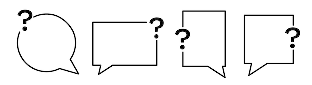 Mensaje vacío con signo de interrogación Fronteras de preguntas minimalistas sin texto