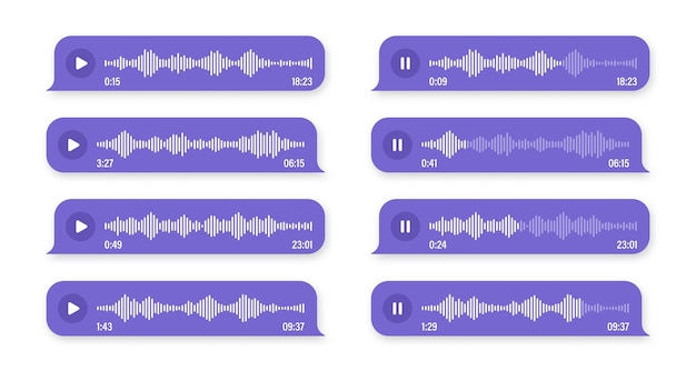 Mensaje de voz, audio, habla, burbuja, SMS, marco de texto, chat en las redes sociales o conversación en una aplicación de mensajería