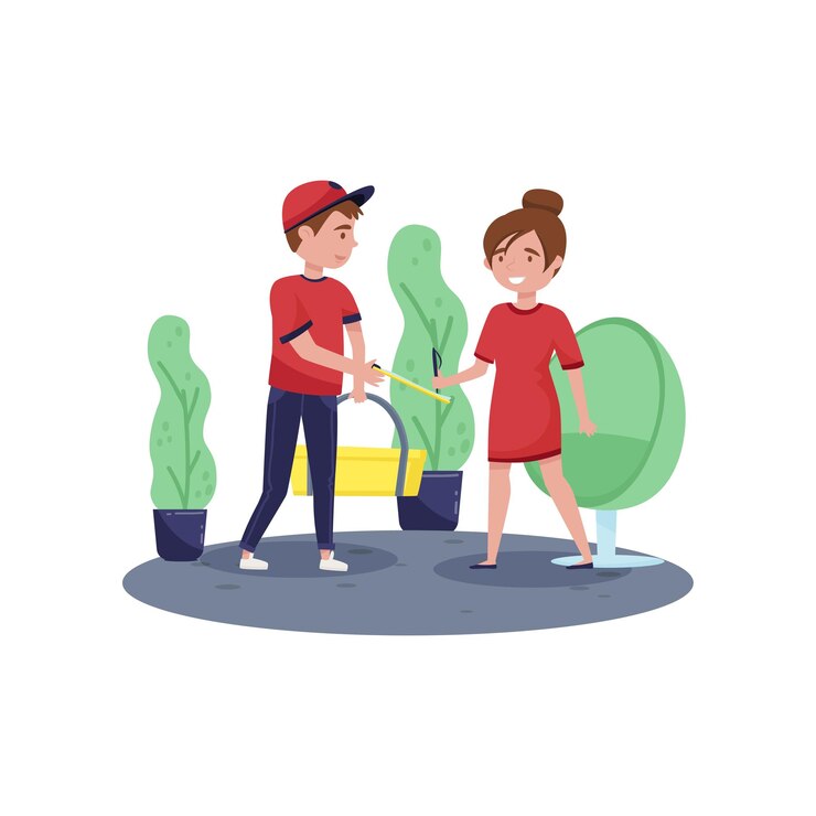 Vector mensajero sosteniendo bolsa con pedido chica sonriente firmando recibo de entrega en portapapeles diseño gráfico para sitio web o aplicación móvil ilustración de vector colorido en estilo plano aislado sobre fondo blanco