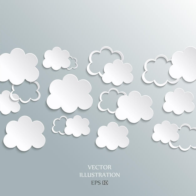 Mensajes ilustrativos en forma de nubes