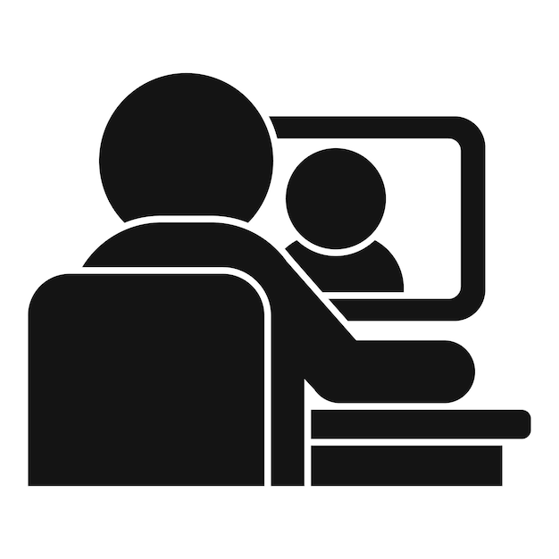 Mentor educación icono simple vector Formación carrera Ayuda objetivo