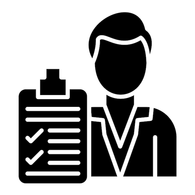 Mentor, glifo masculino, sólido, negro, ilustración