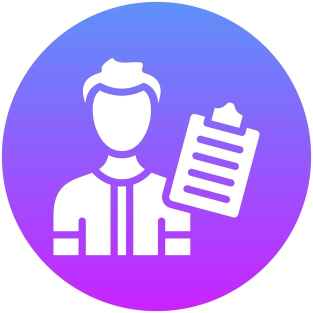 Mentor Ilustración del icono vectorial masculino del conjunto de iconos de capacitación empresarial