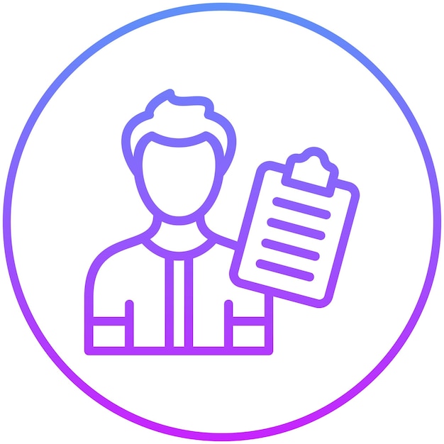 Mentor Ilustración del icono vectorial masculino del conjunto de iconos de capacitación empresarial