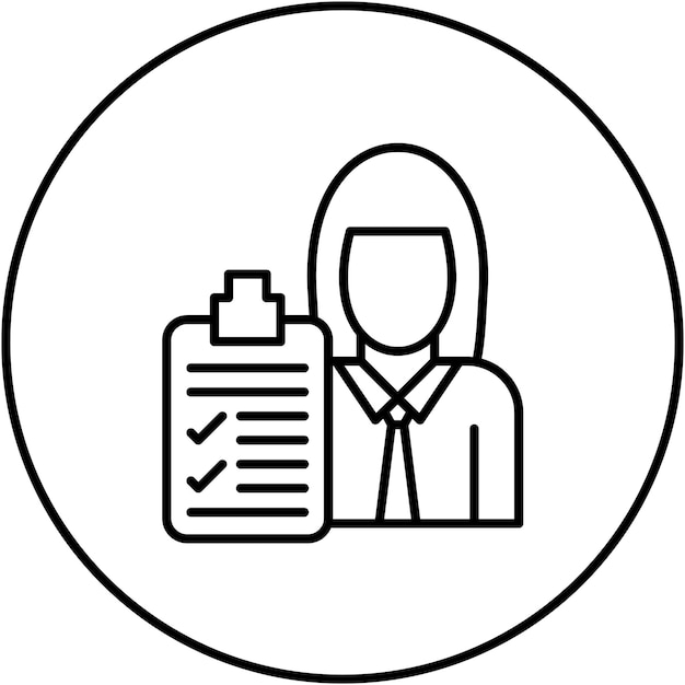 Mentor Imagen vectorial de icono femenino Se puede utilizar para capacitación empresarial