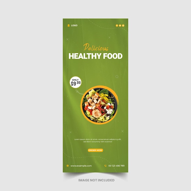 Menú de comida especial del festival musulmán Eid al Adha Plantilla de diseño de banner enrollable