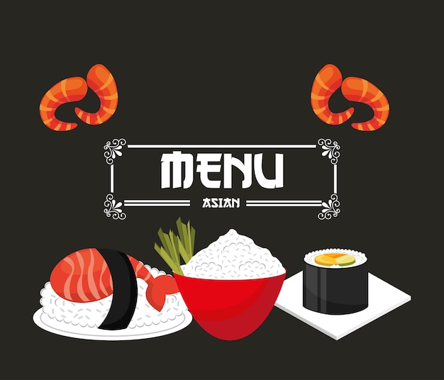 menú de comida japonesa