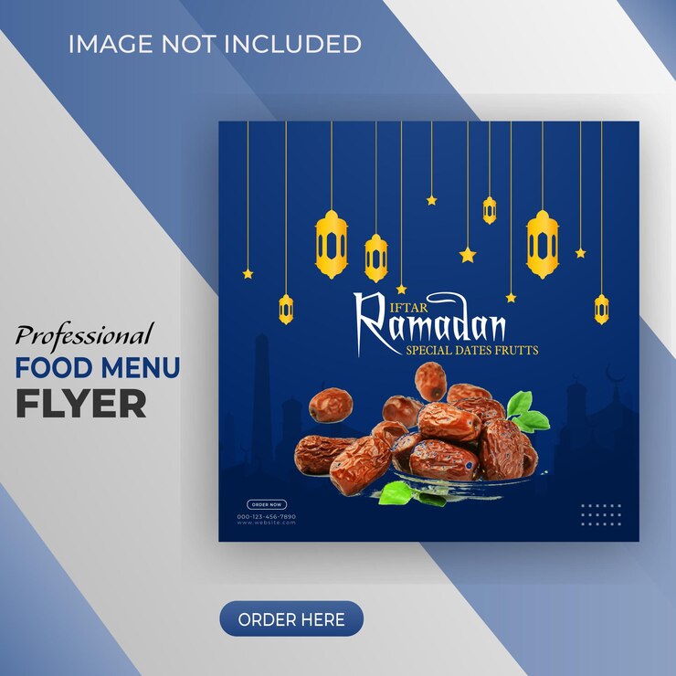 Menú de comida súper deliciosa para plantilla de publicación en redes sociales Vector Premium