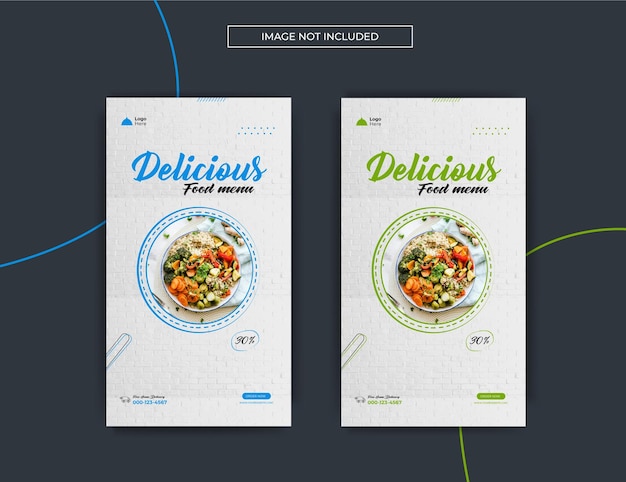 Menú especial de comida en las historias de Instagram