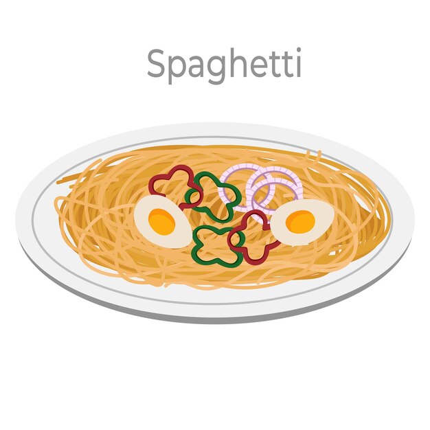 Vector menú fijo de fideos de pasta italiana colección de recetas de comida de fideos italianos menú de fideos de espagueti de pasta vegana ilustración de primer plano