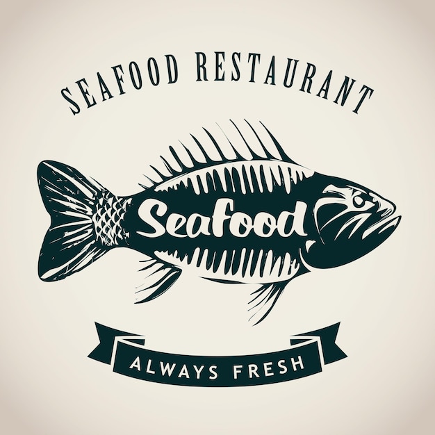 Menú de pescado para restaurante de mariscos