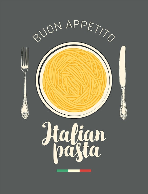 Vector menú de portada para un restaurante italiano
