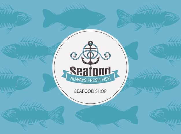 Menú de portada para un restaurante de mariscos
