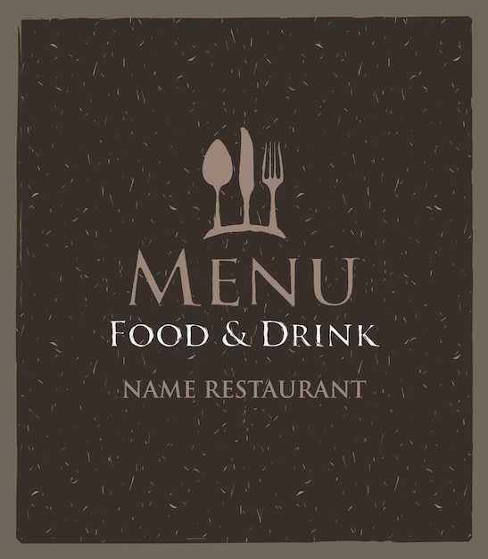 menú de portada para restaurante