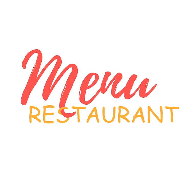 Vector menú del restaurante letras para un restaurante texto tipográfico creativo para su diseño