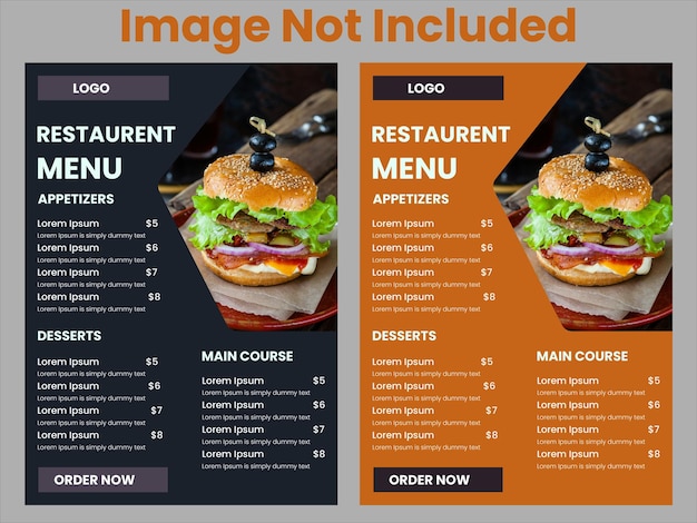 un menú para un restaurante llamado el menú para el restaurante llamado el restaurante