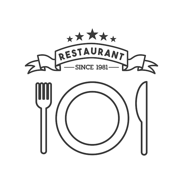 Vector menú del restaurante para platos y cubiertos