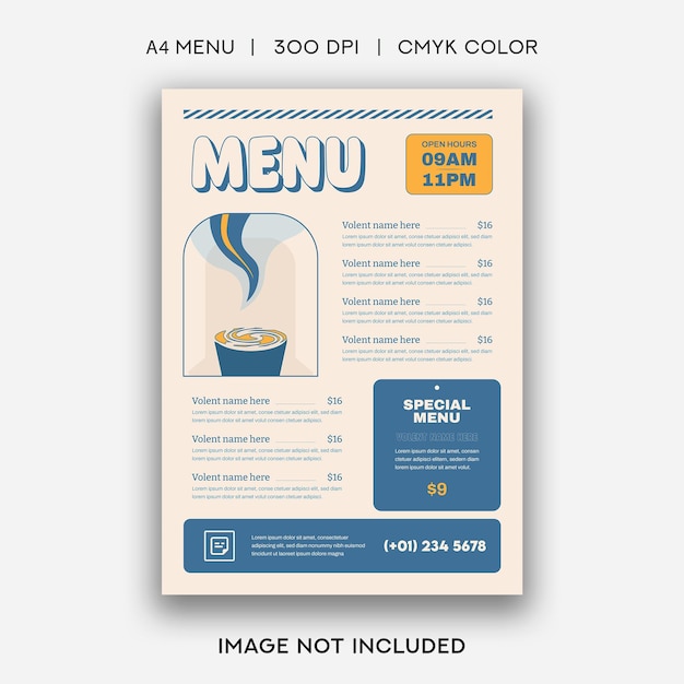 El menú del restaurante