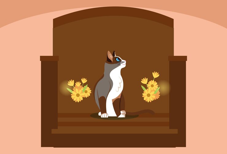 Vector meow majesty ilustración conceptual elegante y hermosa