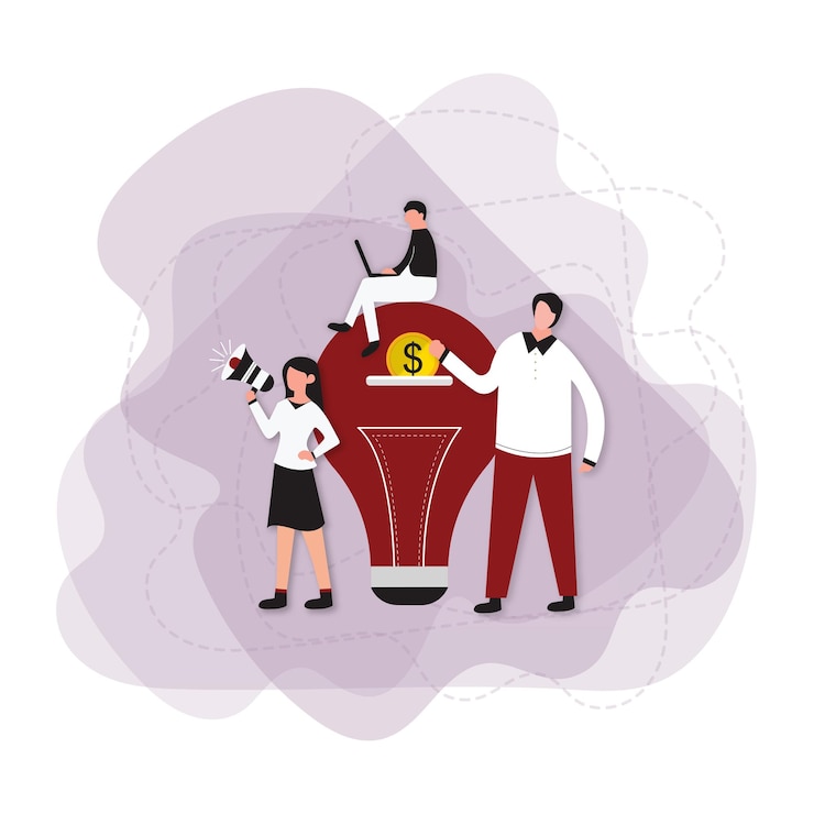 Vector mercadeo de ideas de crecimiento