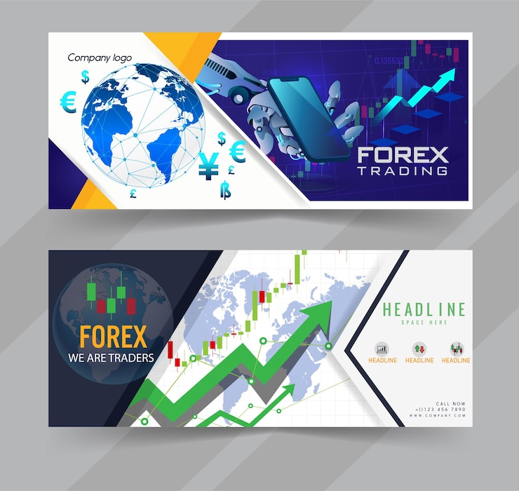 Mercado de comercio de divisas de banner
