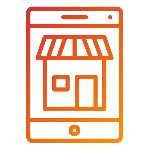 Mercado de diseño vectorial Estilo de icono