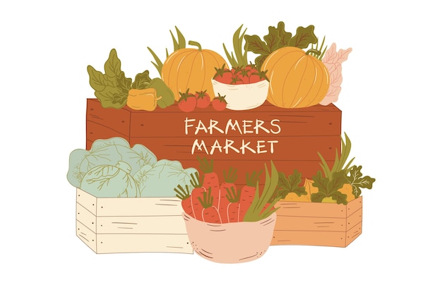 El mercado local de los agricultores está aislado.
