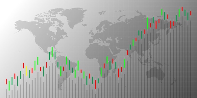 mercado de valores, gráfico económico con diagramas, negocios y conceptos financieros