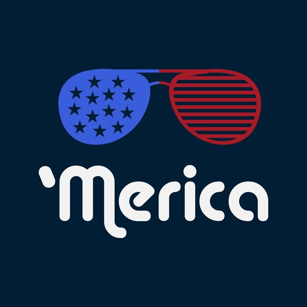 Merica 4 de julio Diseño de camiseta