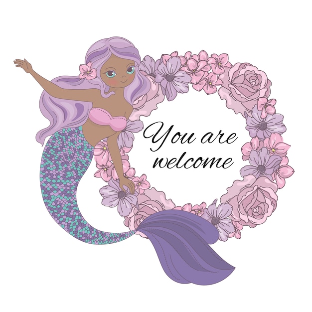 Mermaid welcome sea princess wreath
