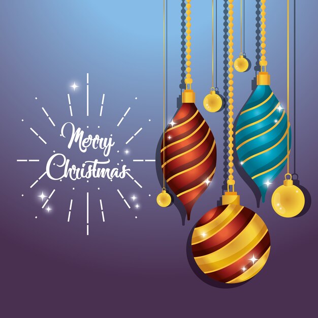Merry christmas ball hanging porter design
