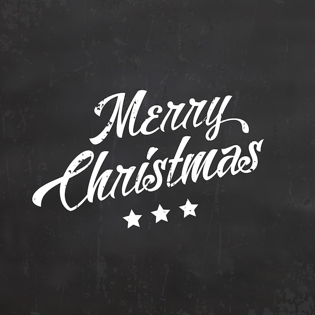 Vector merry christmas calligraphic lettering design