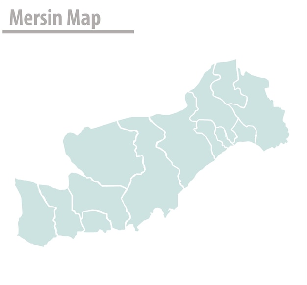 mersin mapa ilustración vector ciudad de turquía