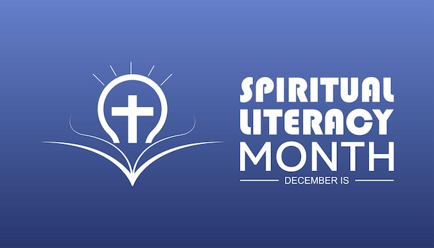 El Mes de la Alfabetización Espiritual se observa cada año en diciembre Feriados Concepto de concienciación