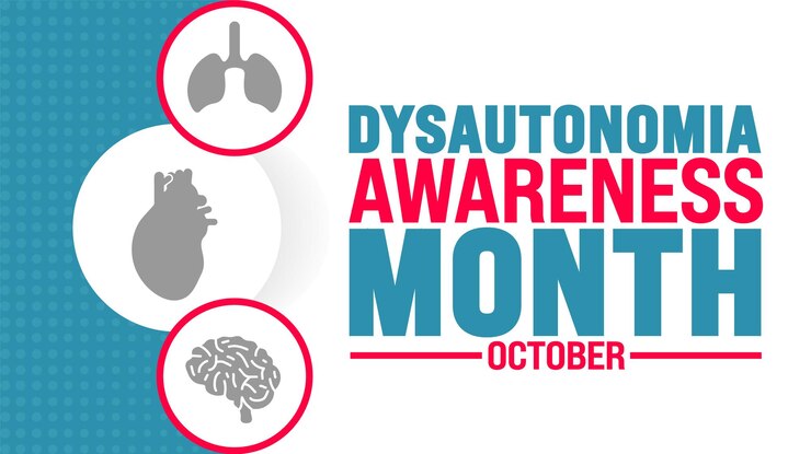 Vector el mes de concienciación de dysautonomia se celebra cada año en octubre.
