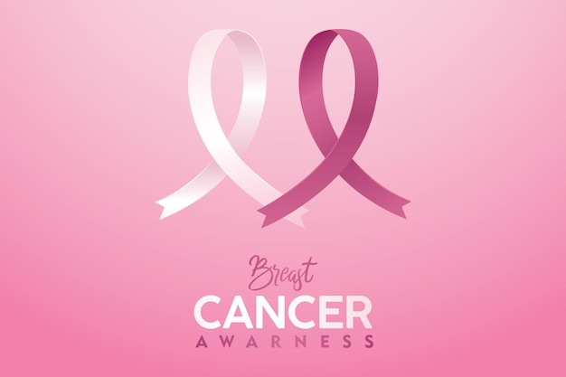 Mes de concientización sobre el cáncer de mama banner ilustración vectorial diseño gráfico para la decoración de regalos