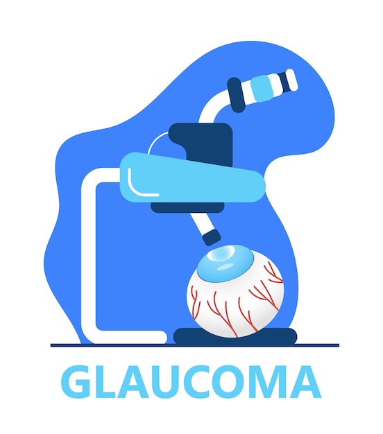 Vector el mes de concientización sobre el glaucoma se celebra en ee.uu. en enero diagnóstico de opacidad lenticular oftalmólogo chequeo de la vista banner healthcare vecto