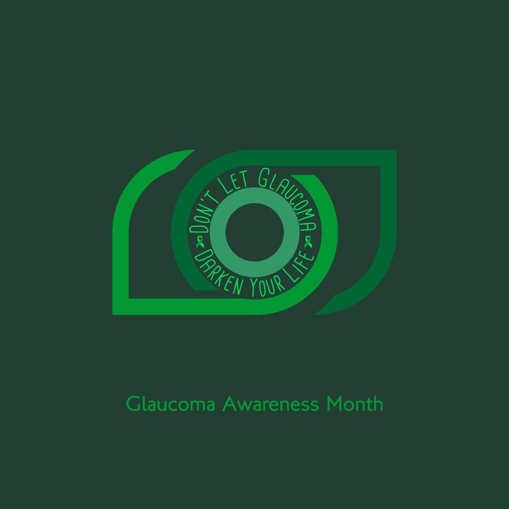 Vector el mes de concientización sobre el glaucoma se observa todos los años en enero ilustración vectorial
