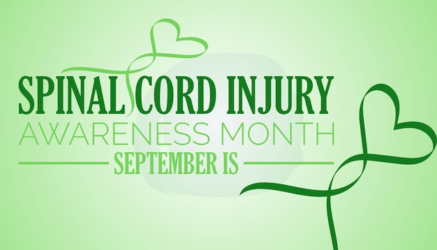 El mes de concientización sobre lesiones de la médula espinal se celebra todos los años en el diseño de pancartas de septiembre