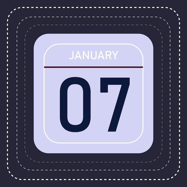 Mes de enero Calendario