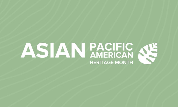 Mes de la herencia asiática del Pacífico americano Asiáticos americanos e isleños del Pacífico en los EE. UU. Arte vectorial