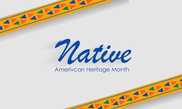 Mes de la herencia nativa americana en noviembre cultura indígena americana ornamento nacional